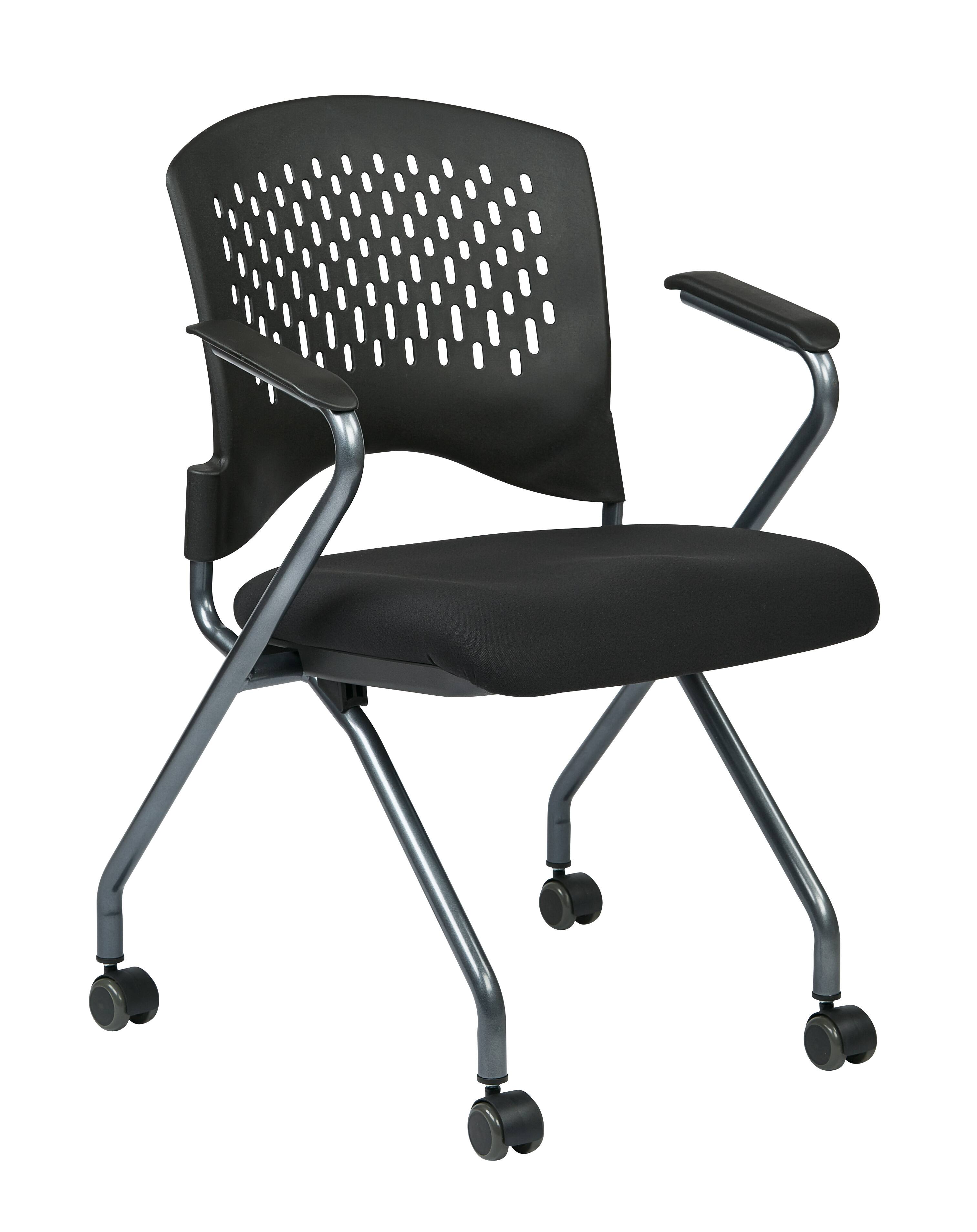 Angle. Office Star Products - Soft-Flex Frame Folding/Nesting Office Visitor Chair - Coal.
