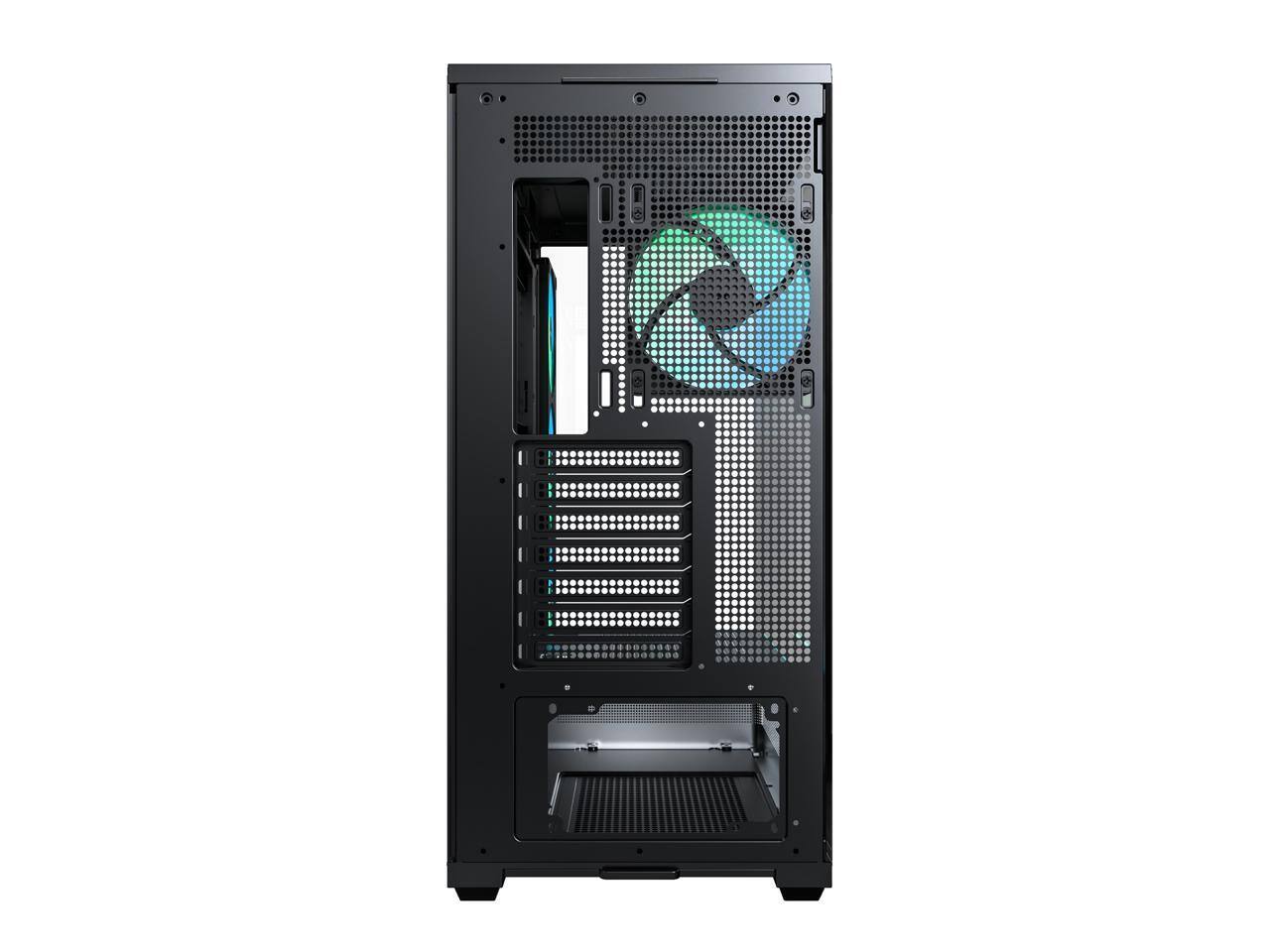 Alt View 3. Montech - MONTECH TG3 ATX Mid Tower, ARGB Fans & Strip, Tempered Glass, RTX 5090 Support (TG3B) - Black.
