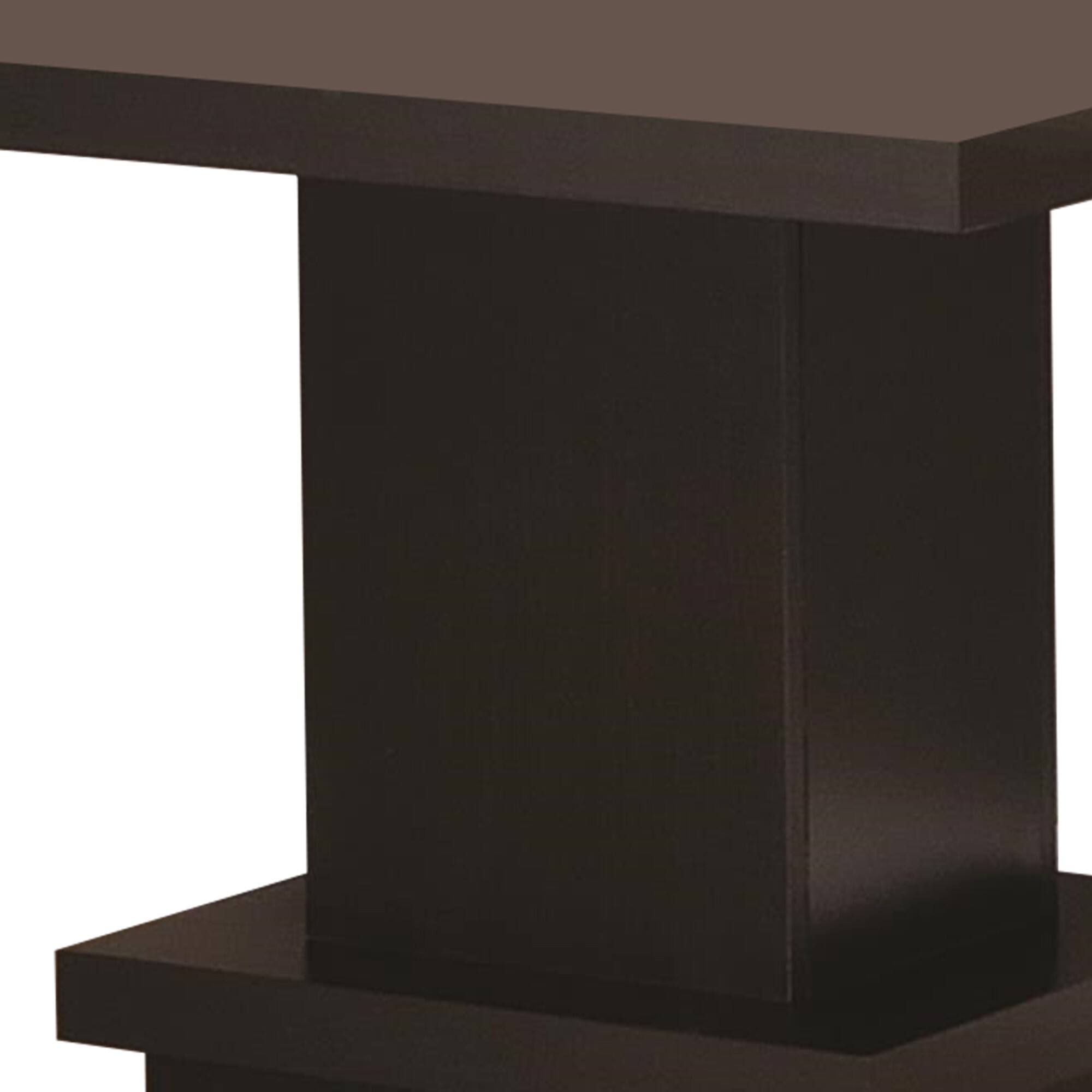 Alt View 6. Manhattan Lane - Contemporary End Table With Pedestal Base - Brown.