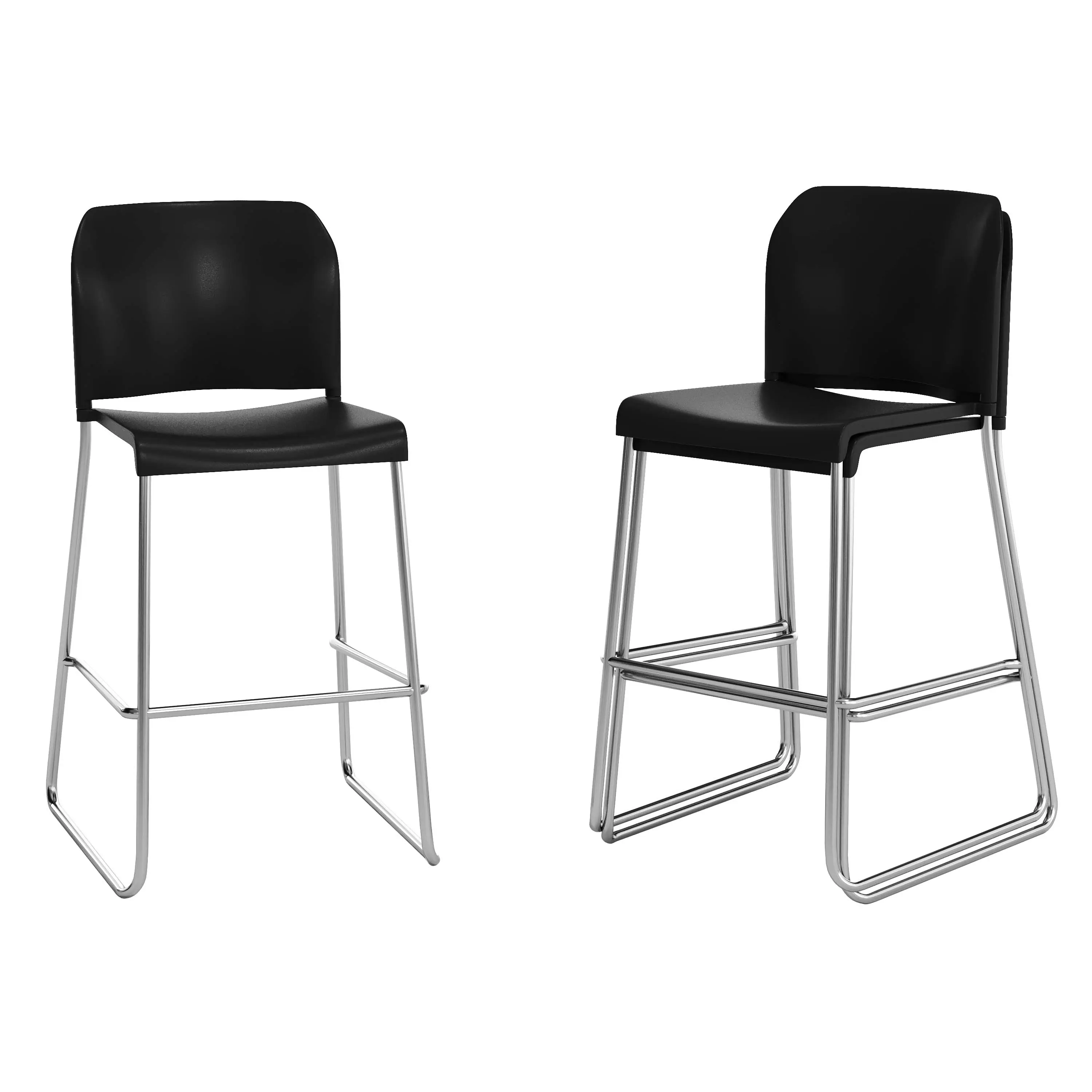 Black Plastic/Chrome Frame