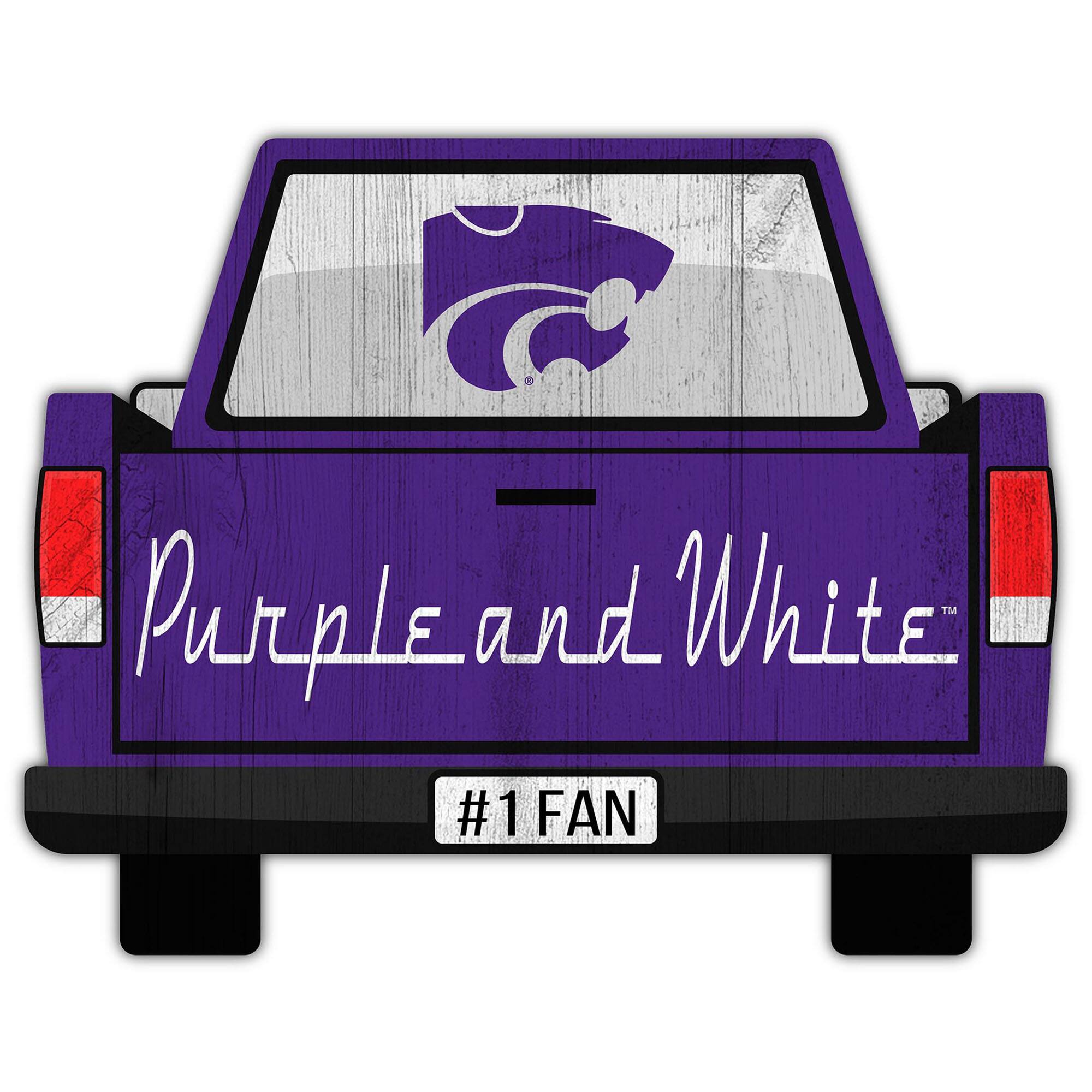 Kansas State Wildcats 12'' x 12'' Truck Back D-cor
