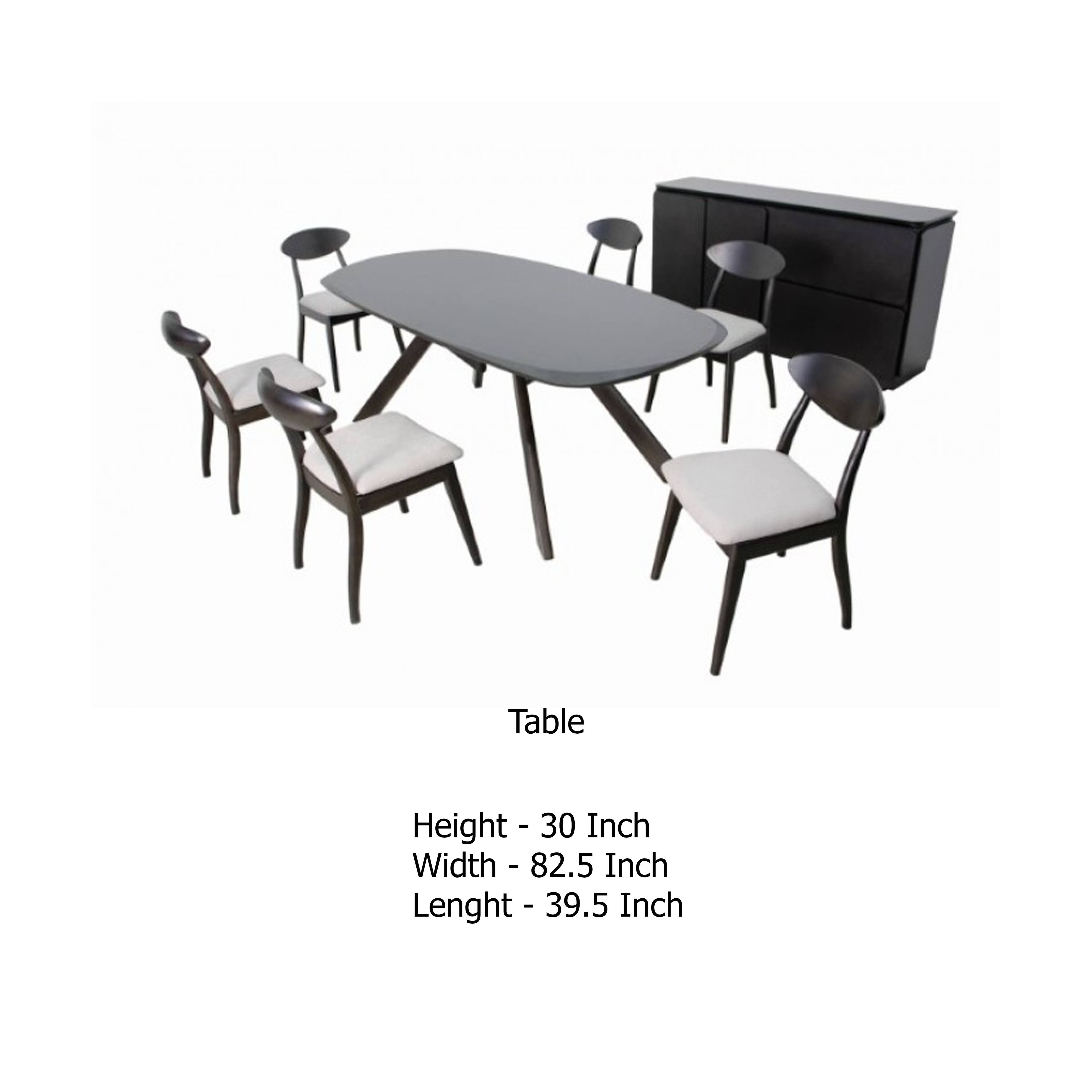 Table

Height - 30 Inch  
Width - 82.5 Inch  
Length - 39.5 Inch
