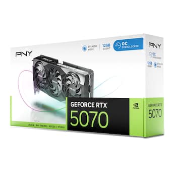 PNY NVIDIA GeForce RTX 5070 Overclocked 12GB GDDR7 PCI Express 5.0 PNY NVIDIA GeForce RTX 5070 Overclocked 12GB GDDR7 PCI Express 5.0