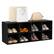 Front. Costway - Shoe Bench 8 Cubbies Shoe Organizer with 500 LBS Weight Capacity Cubby Shoe Rack Black - Black.