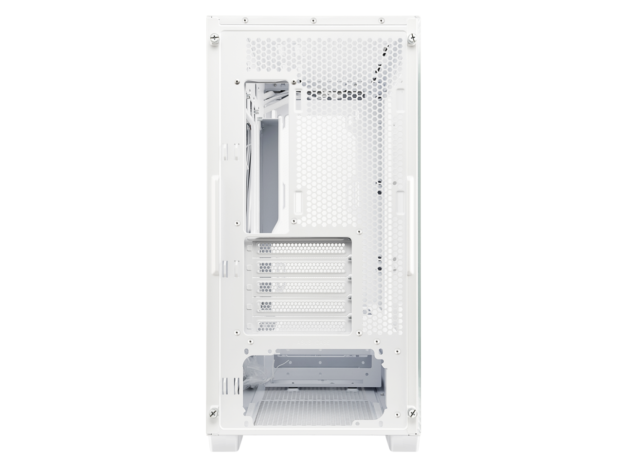 Alt View 4. ASUS - ASUS A21/WHT// Micro ATX Computer Case Steel / Plastic / Tempered Glass-White - White.