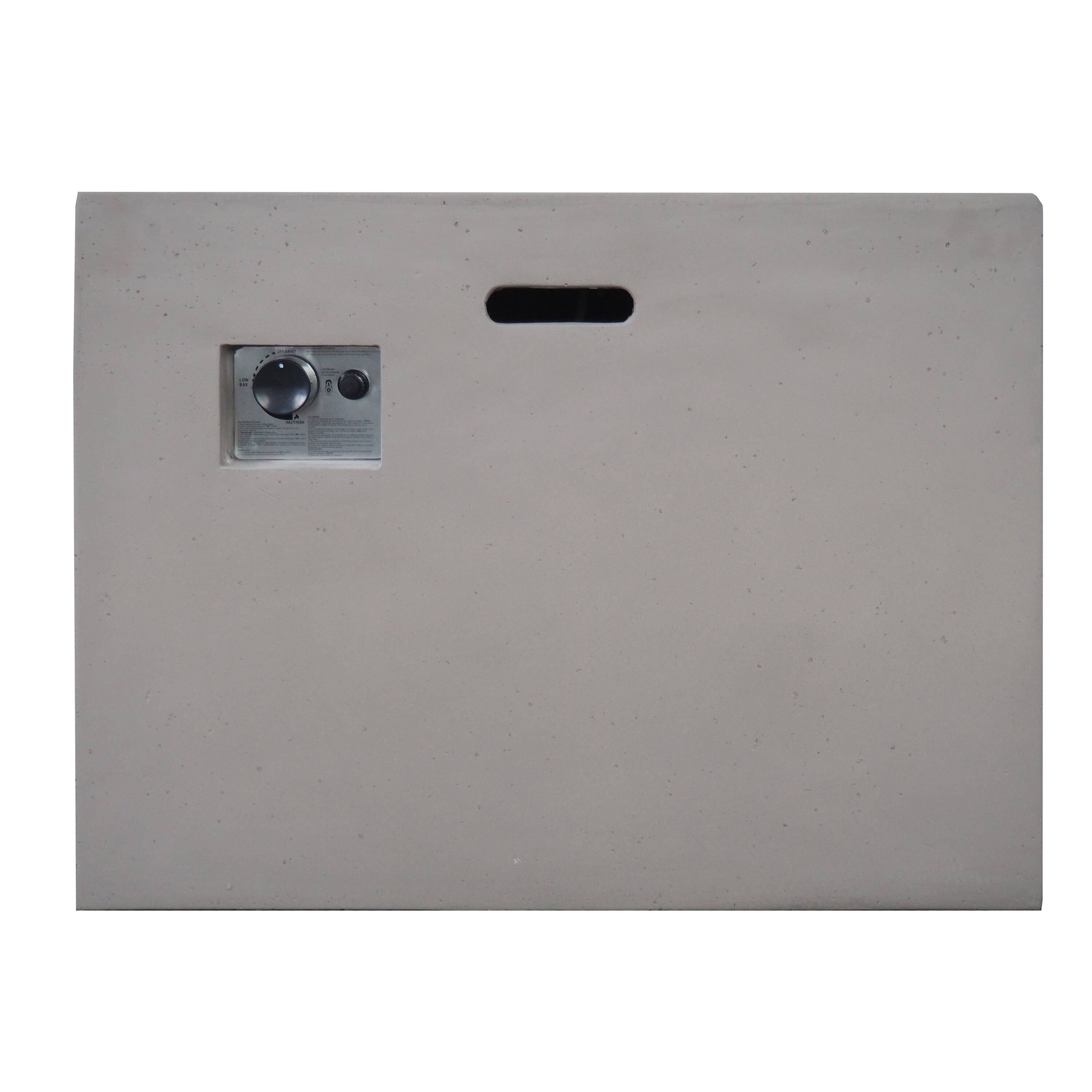 Alt View 6. APRILSOUL - AIDAN 31 inch SQUARE FIRE PIT 40000 BTU - LIGHT GREY.