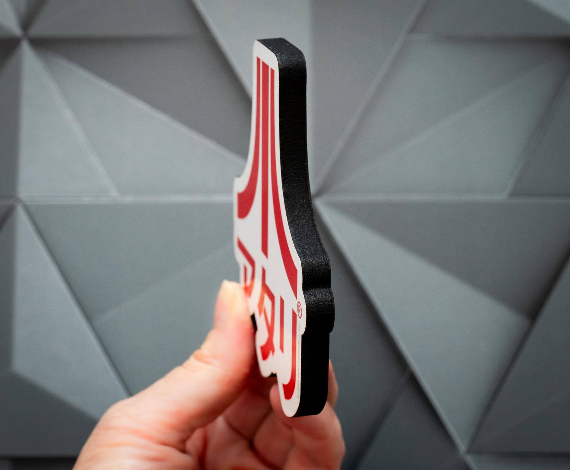 Alt View 2. NMR Distribution - ATARI Japanese Logo Funky Chunky Magnet - Red.