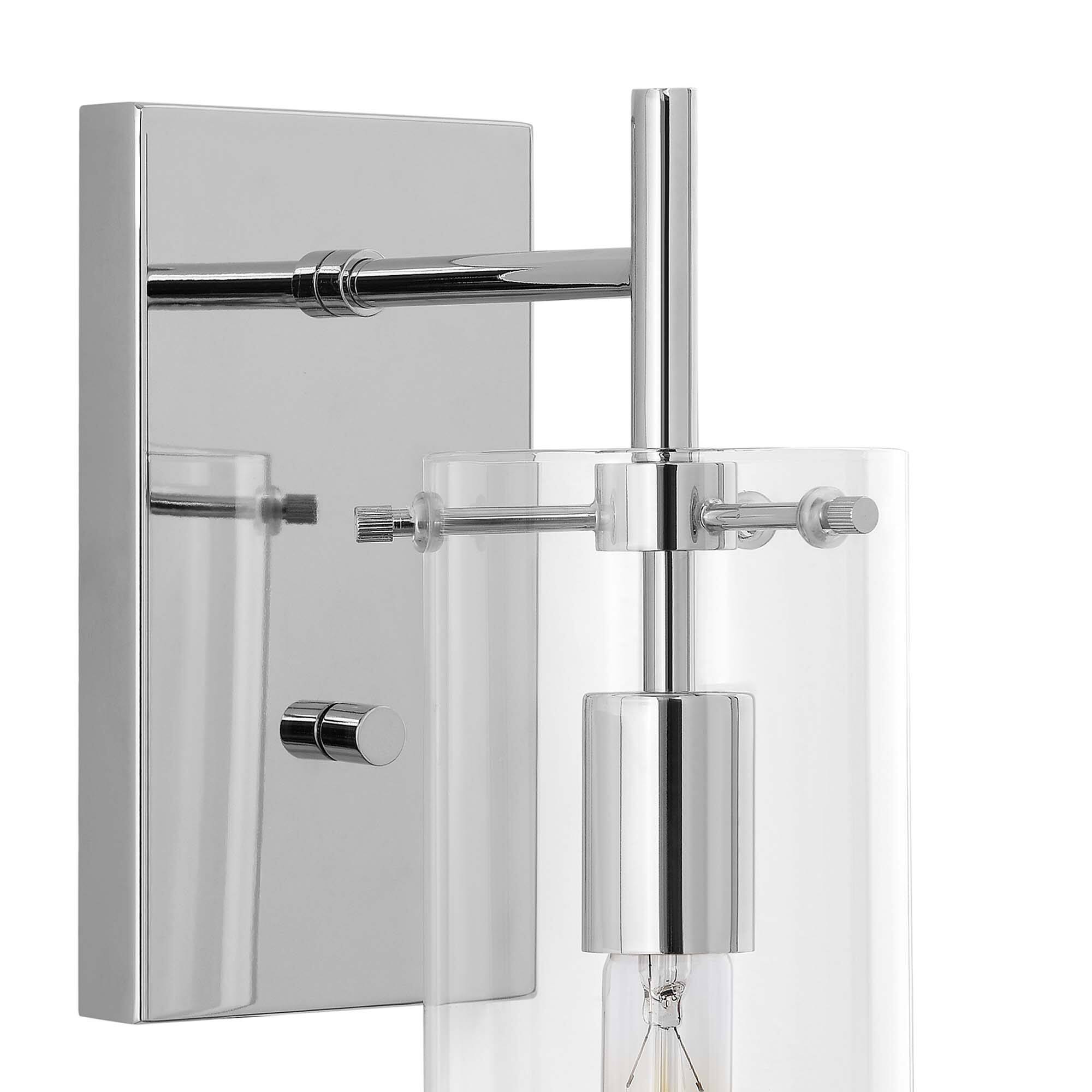 Alt View 6. Modway - Skylark Wall Sconce by Modway - Clear Polished Nickel.