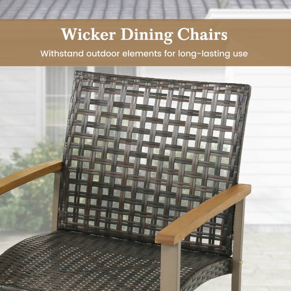 Wicker Dining Chairs  
Withstand outdoor elements for long-lasting use
