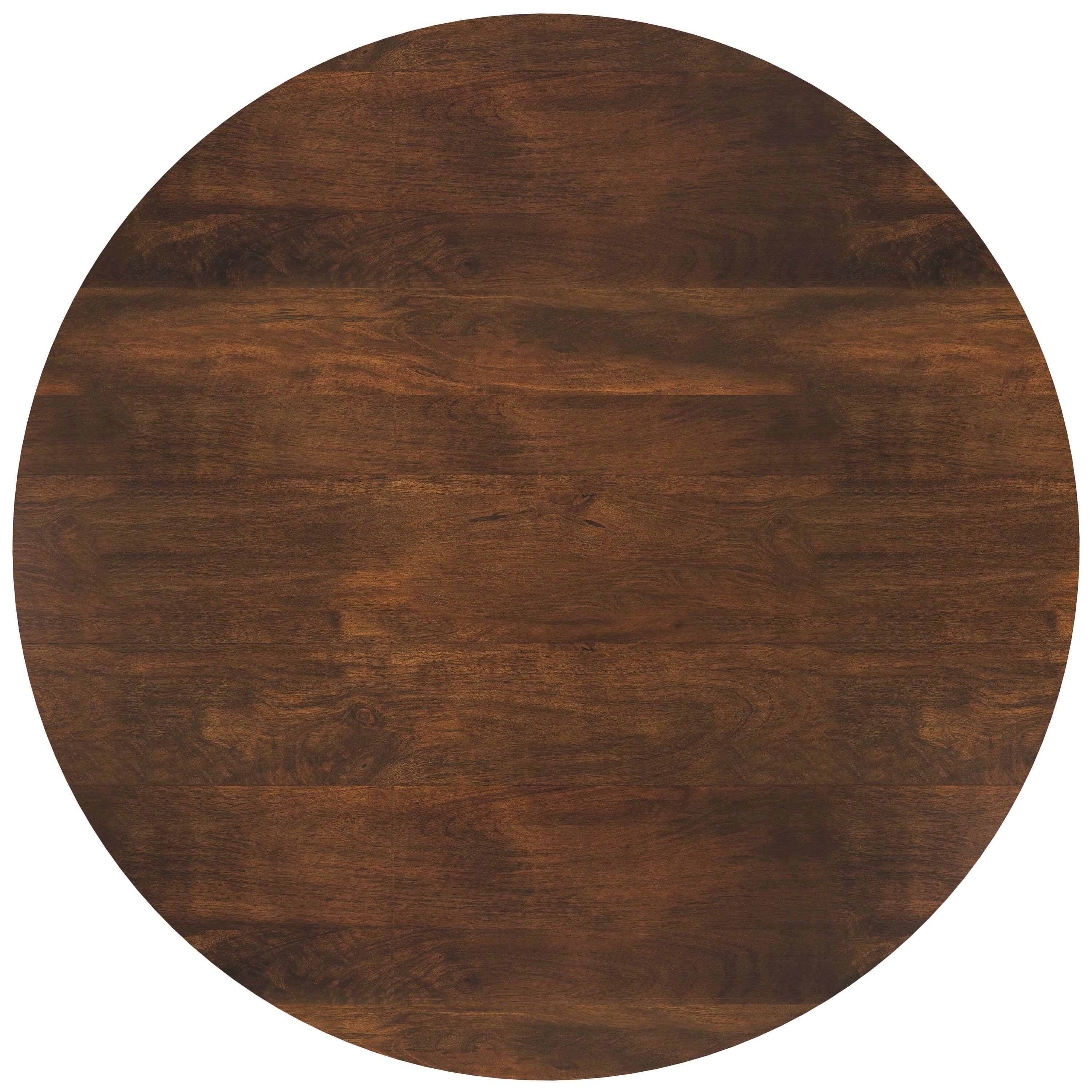 Alt View 2. Simpli Home - Rayburn SOLID MANGO WOOD 38 inch Wide Round Modern Urban Drum Coffee Table in Walnut Brown - Walnut Brown.