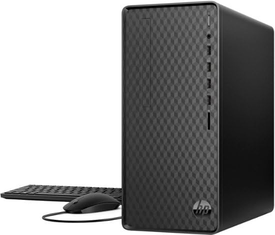 Angle. HP - HP Slim Desktop Computer, Intel Core i7-14700, 32GB RAM, 1TB SSD, Bluetooth 5.0, Windows 11 Pro - Black.
