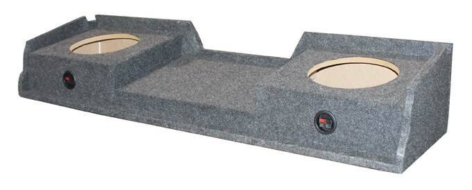 Alt View 10. QPower - Q Power GMC Chevy Silverado Ext Cab '99-06 Dual Underseat Two 12" Subwoofer Box - Charcoal Gray.