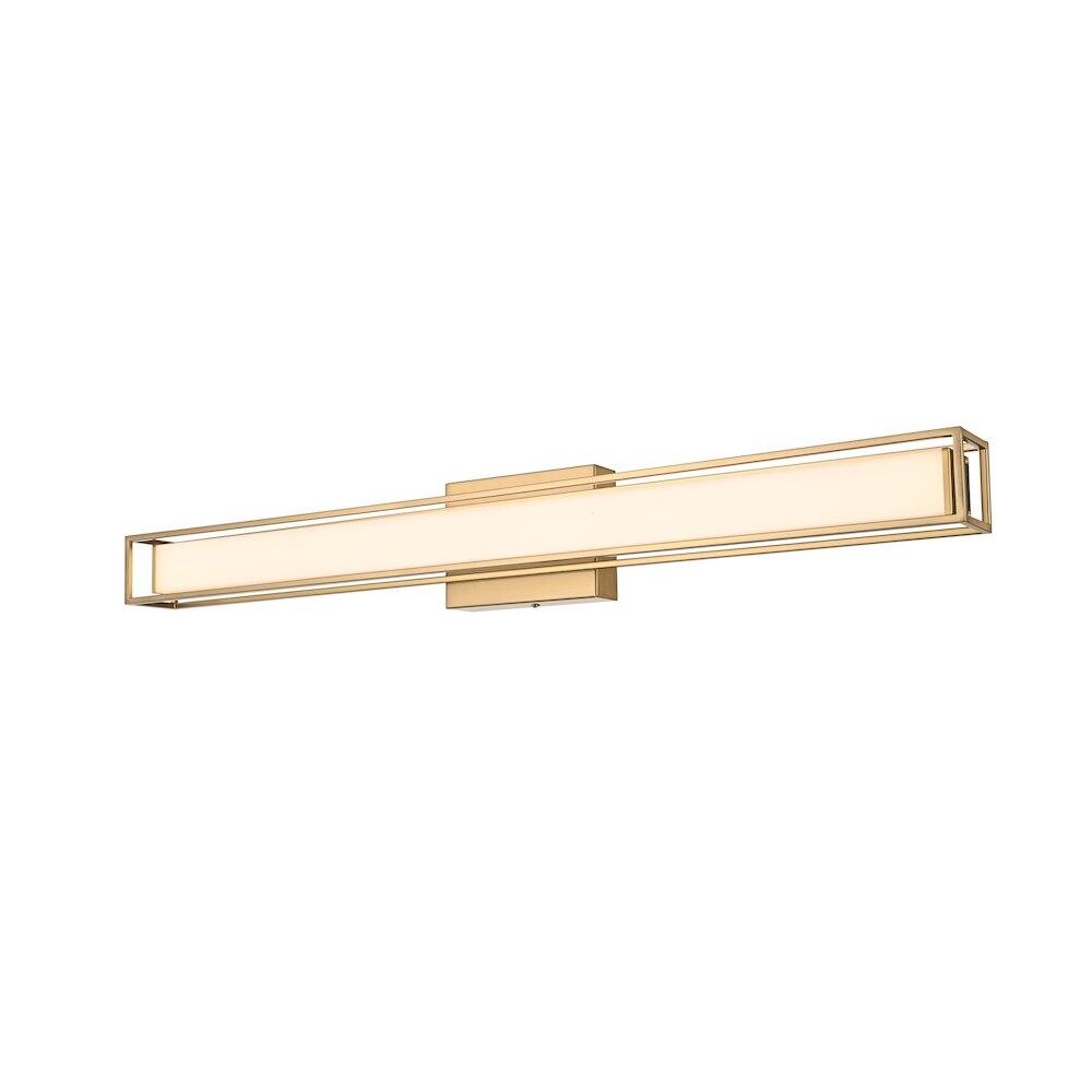 Back. Living District - Aden 31 Inch Led Wall Sconce In Satin Gold - Satin Gold.