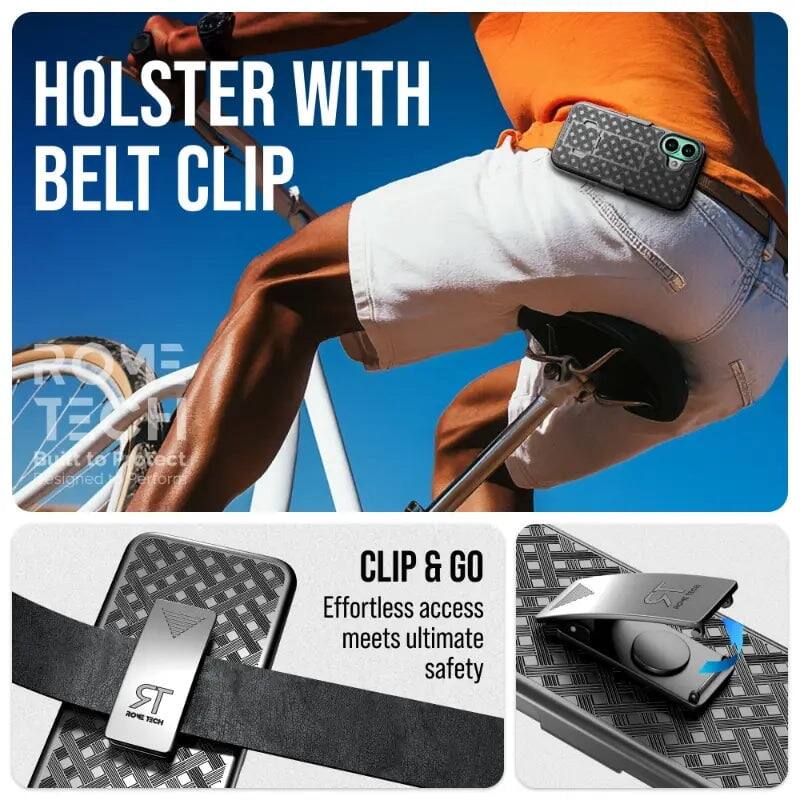 HOLSTER WITH BELT CLIP

CLIP & GO
Effortless access meets ultimate safety