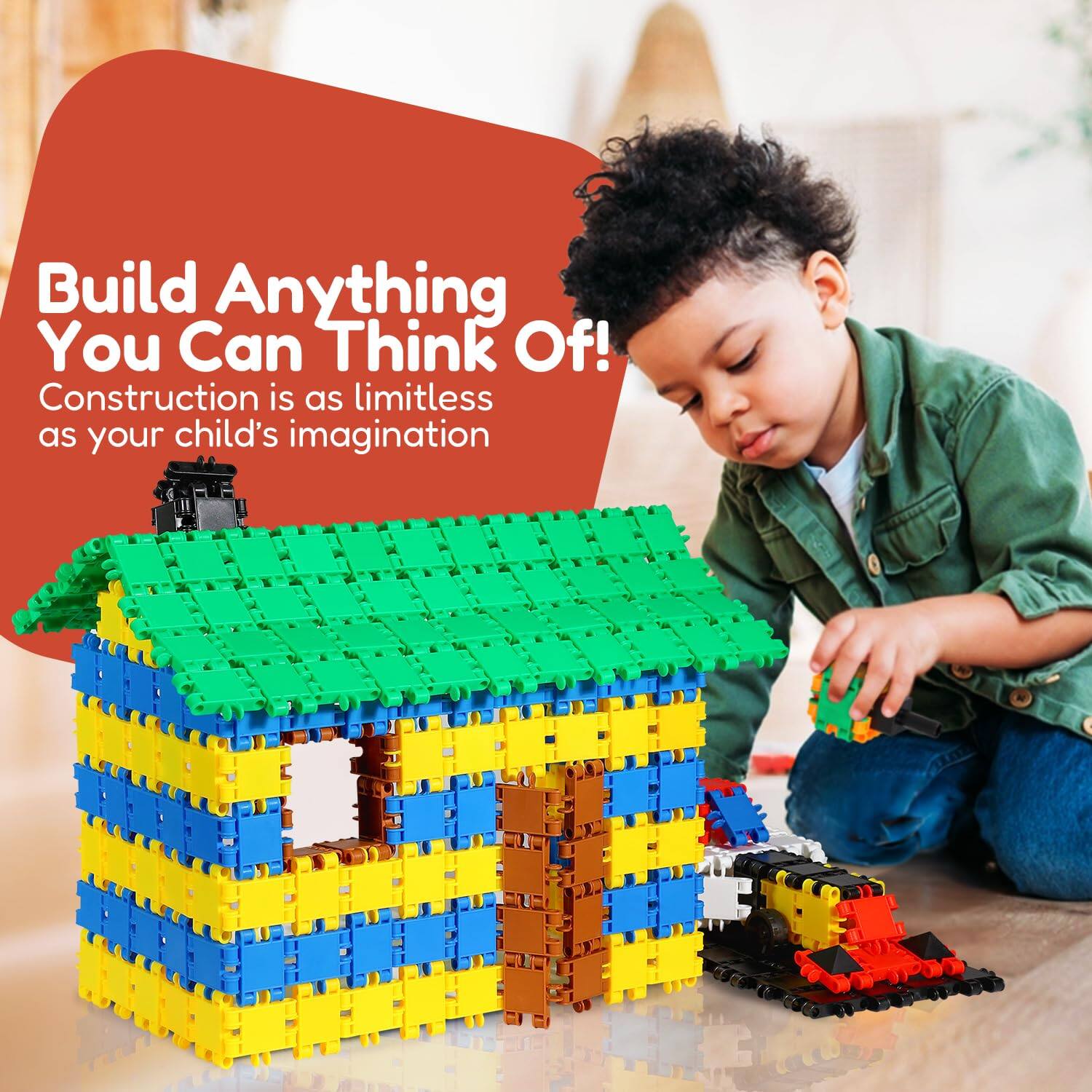 EZTW1 Building Blocks For 250 piece Connecting Tiles Set Interlocking ...