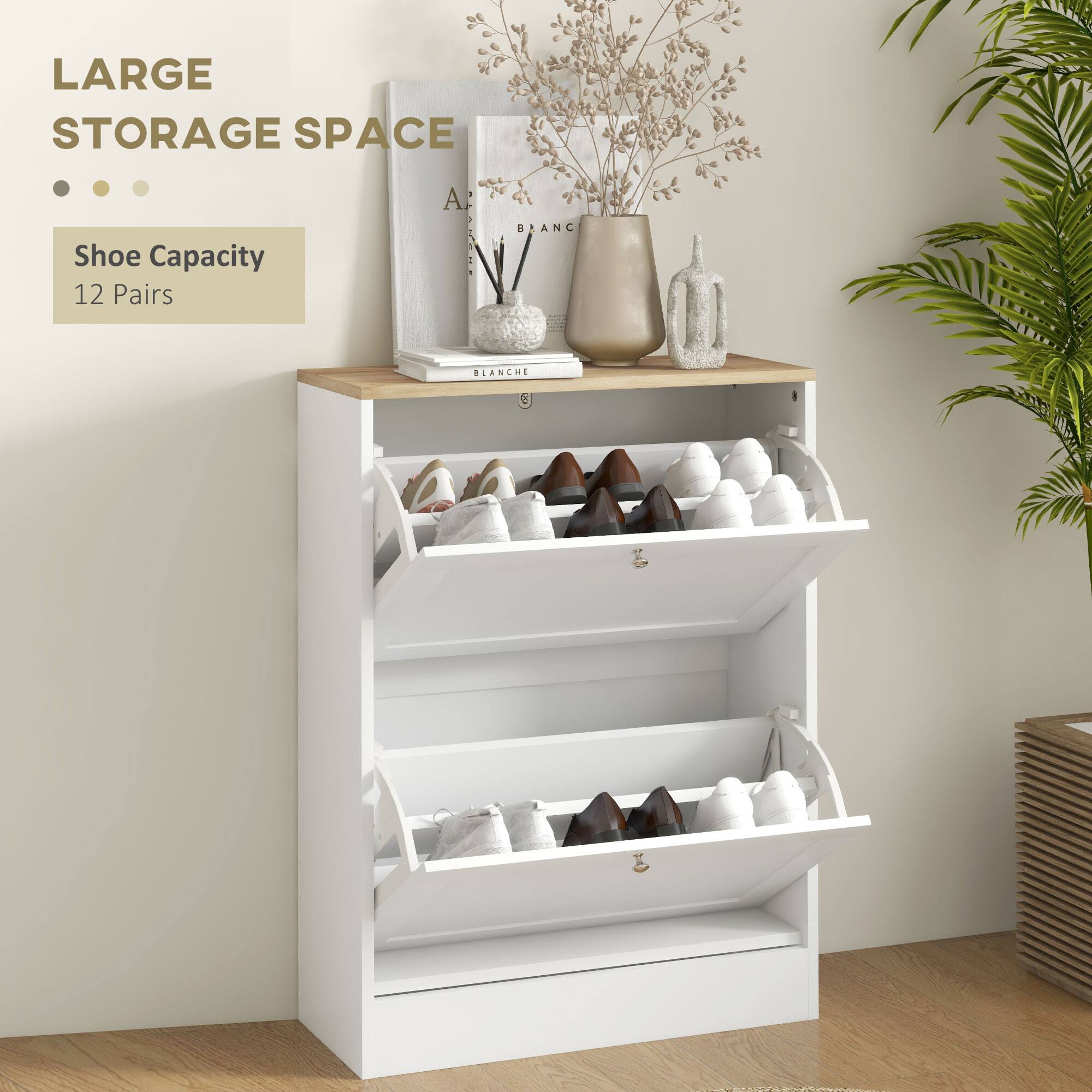 LARGE STORAGE SPACE  
Shoe Capacity  
12 Pairs