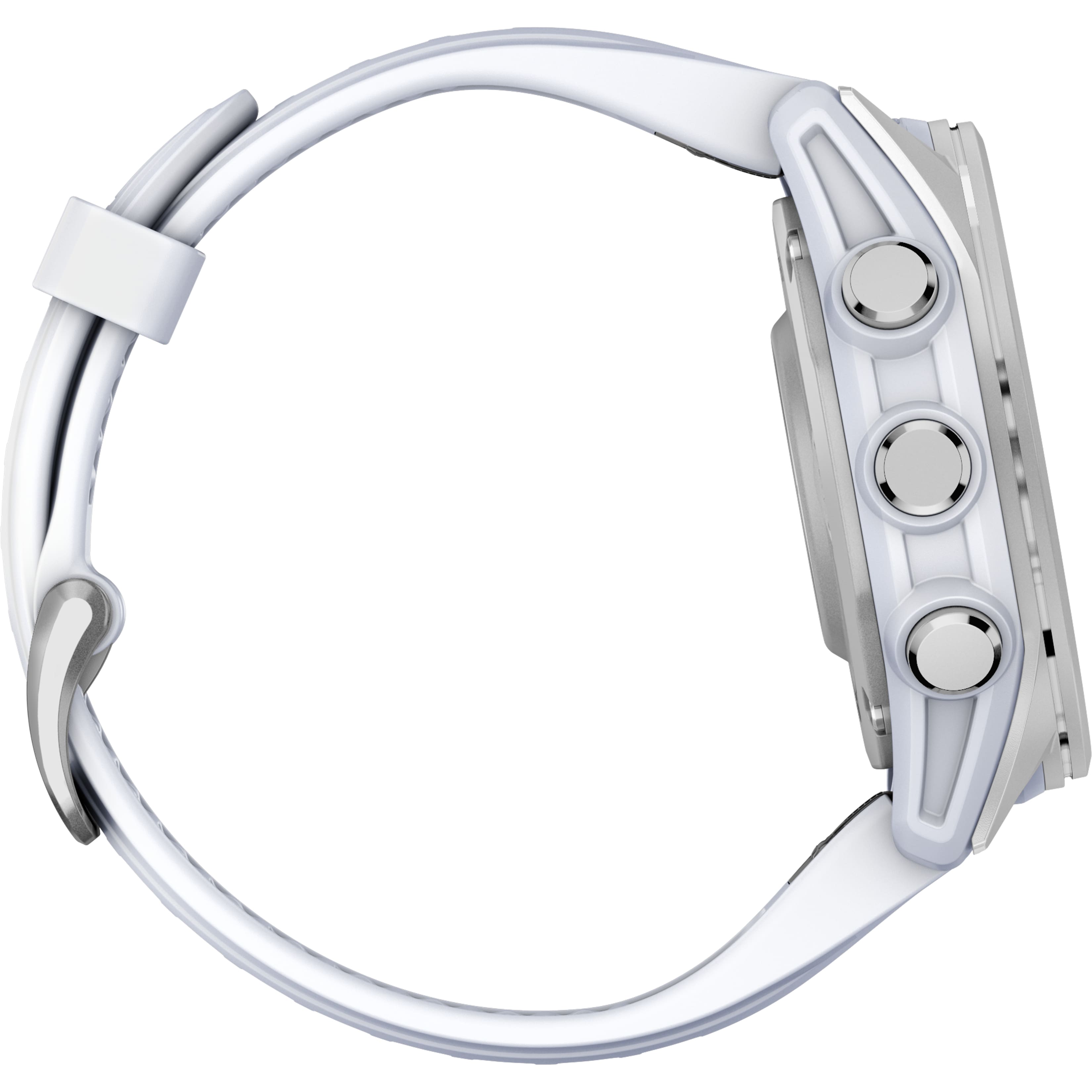 Alt View 6. Garmin - fēnix 8 AMOLED GPS Smartwatch 43mm Fiber-reinforced polymer - Silver.