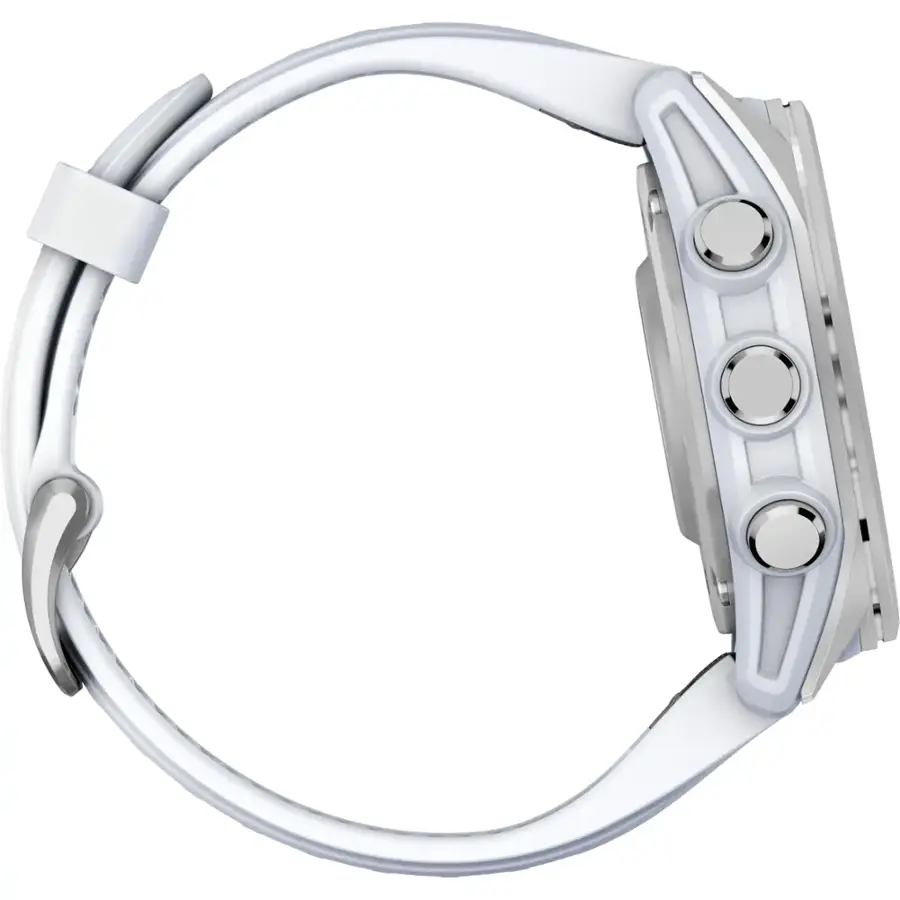 Alt View 6. Garmin - fēnix 8 AMOLED  GPS Smartwatch 43mm Fiber-reinforced polymer - Silver.