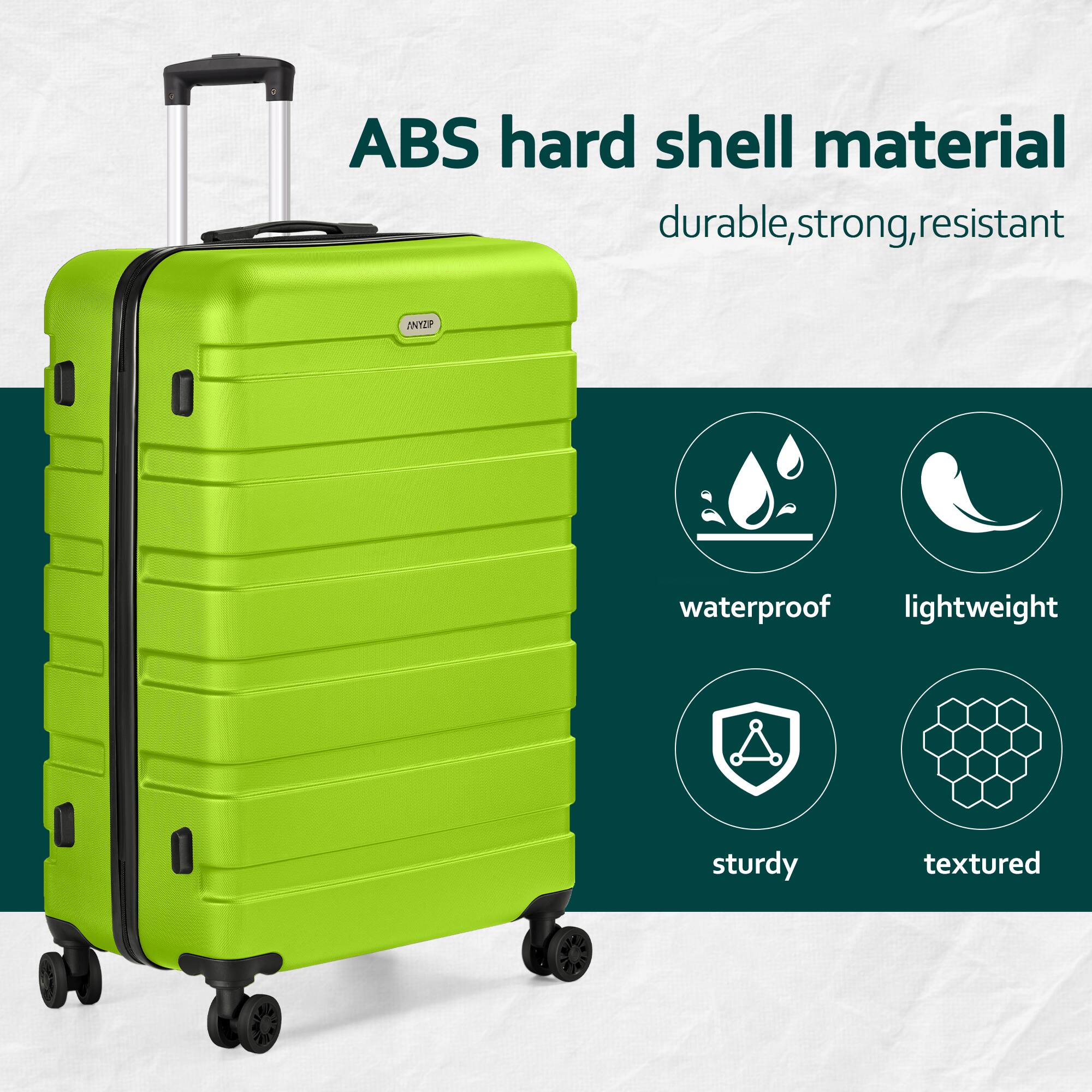 ABS hard shell material  
durable, strong, resistant  

waterproof  
lightweight  
sturdy  
textured
