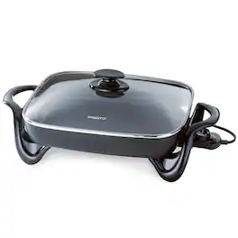 Presto - Electric Skillet with Glass Lid, Nonstick Multi-Cooker, 16 Inch - Black