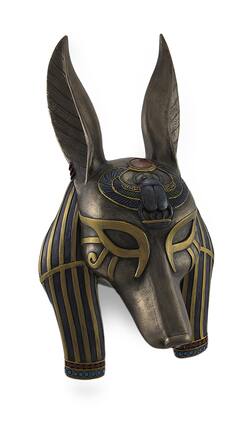 Veronese Design - Mask of Anubis the Jackal God Sculptured Wall Hanging - Brown