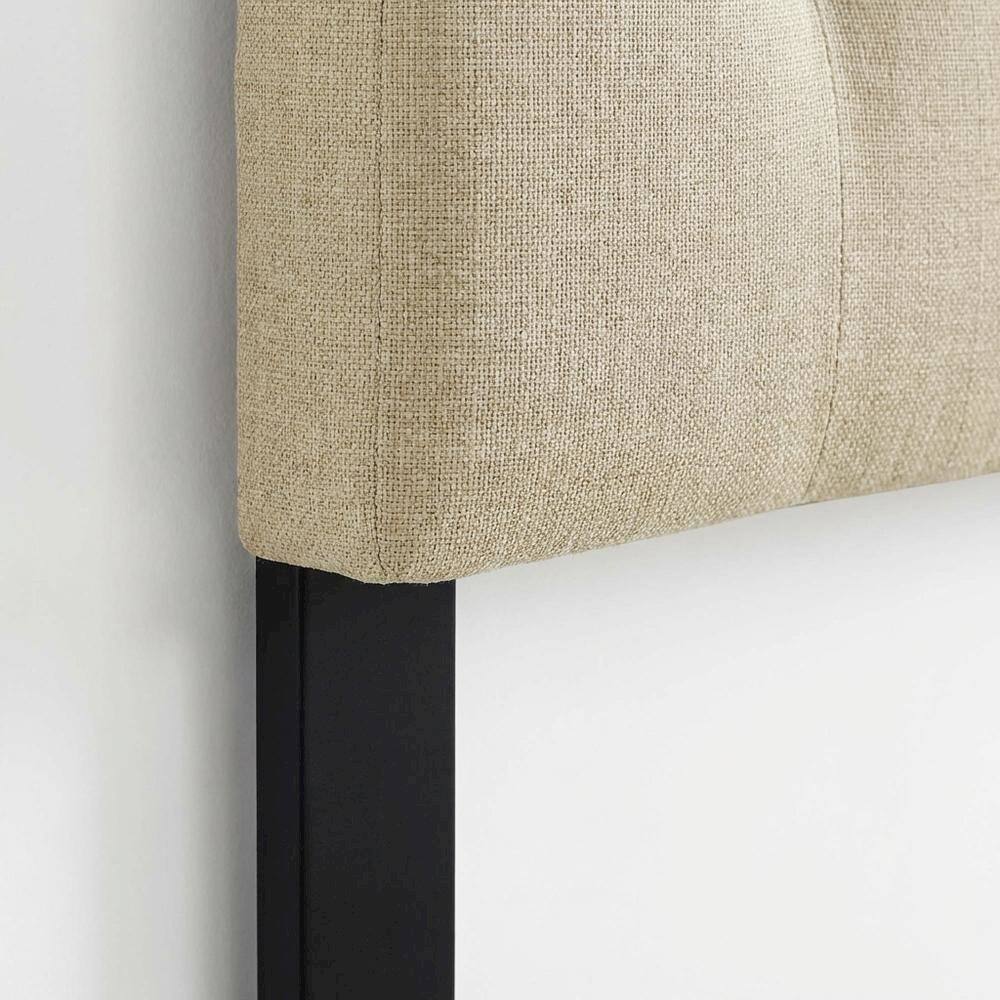Alt View 1. FurniFact - Boucle Fabric Twin Headboard Soft Upholstery with Durable Frame Panel Design - Beige.