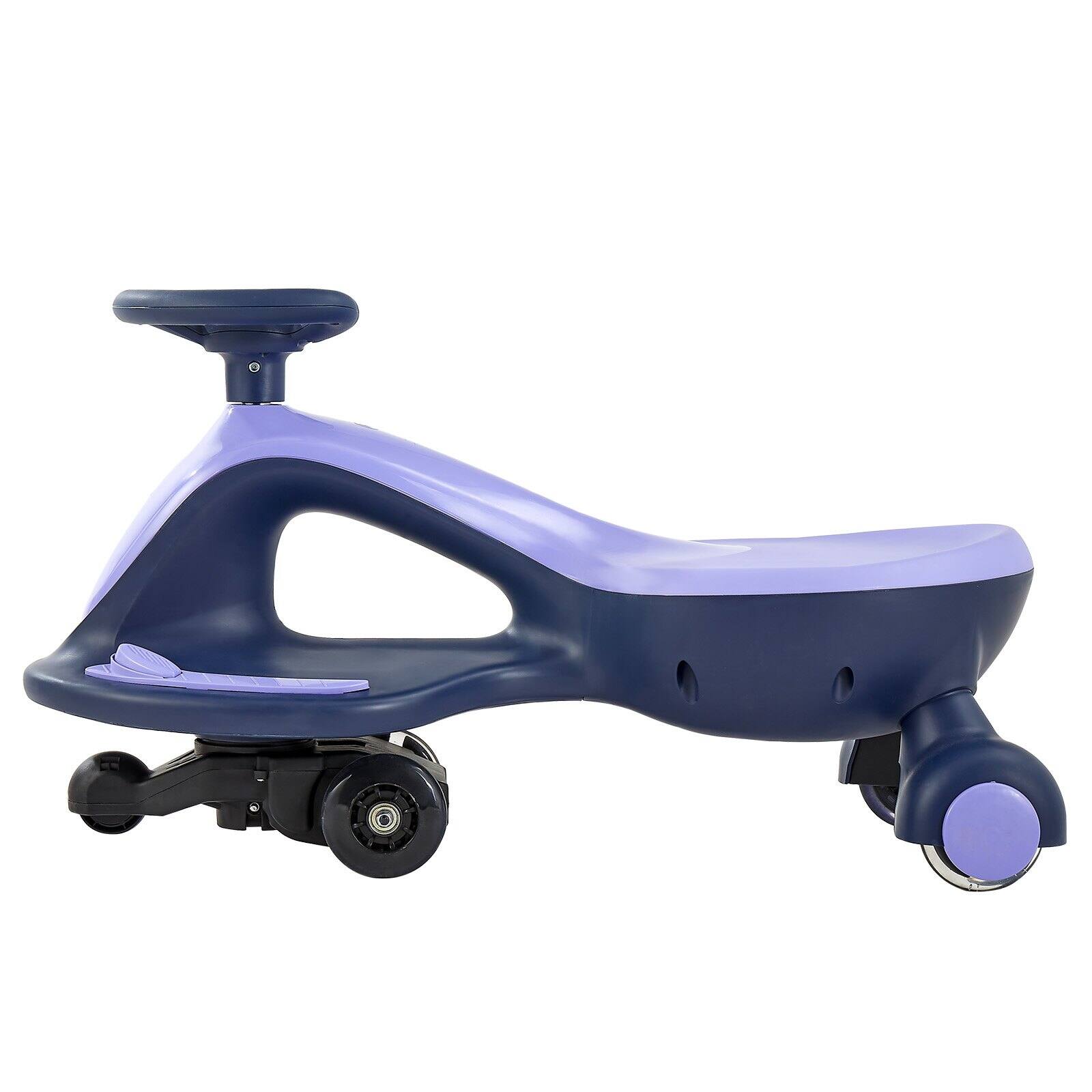 Alt View 9. Glintex - Battery Ride-On Wiggle Car, 2-in-1 Swing Car with LED Wheels, Rechargeable Battery, Bluetooth & Anti-Rollover Design - Purple.