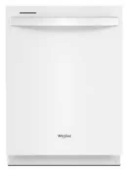 Whirlpool - 24" Top Control Built-In Stainless Steel Tub Dishwasher with Large Capacity Tall Top Rack and 50 dBA - White