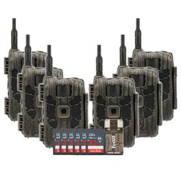 Stealth Cam - 40MP Deceptor Max Cellular Trail Camera with 32GB Memory Cards and Card Reader 6 Pack