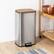 Alt View 18. Honey-Can-Do - Set of Stainless Steel Step Trash Cans with Lid - Silver.