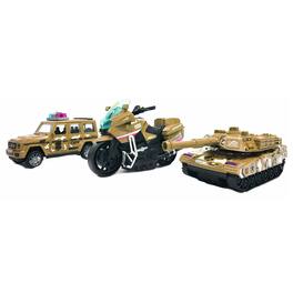 Kitcheniva - Friction Powered Toy Vehicles 3 Piece Set - Brown
