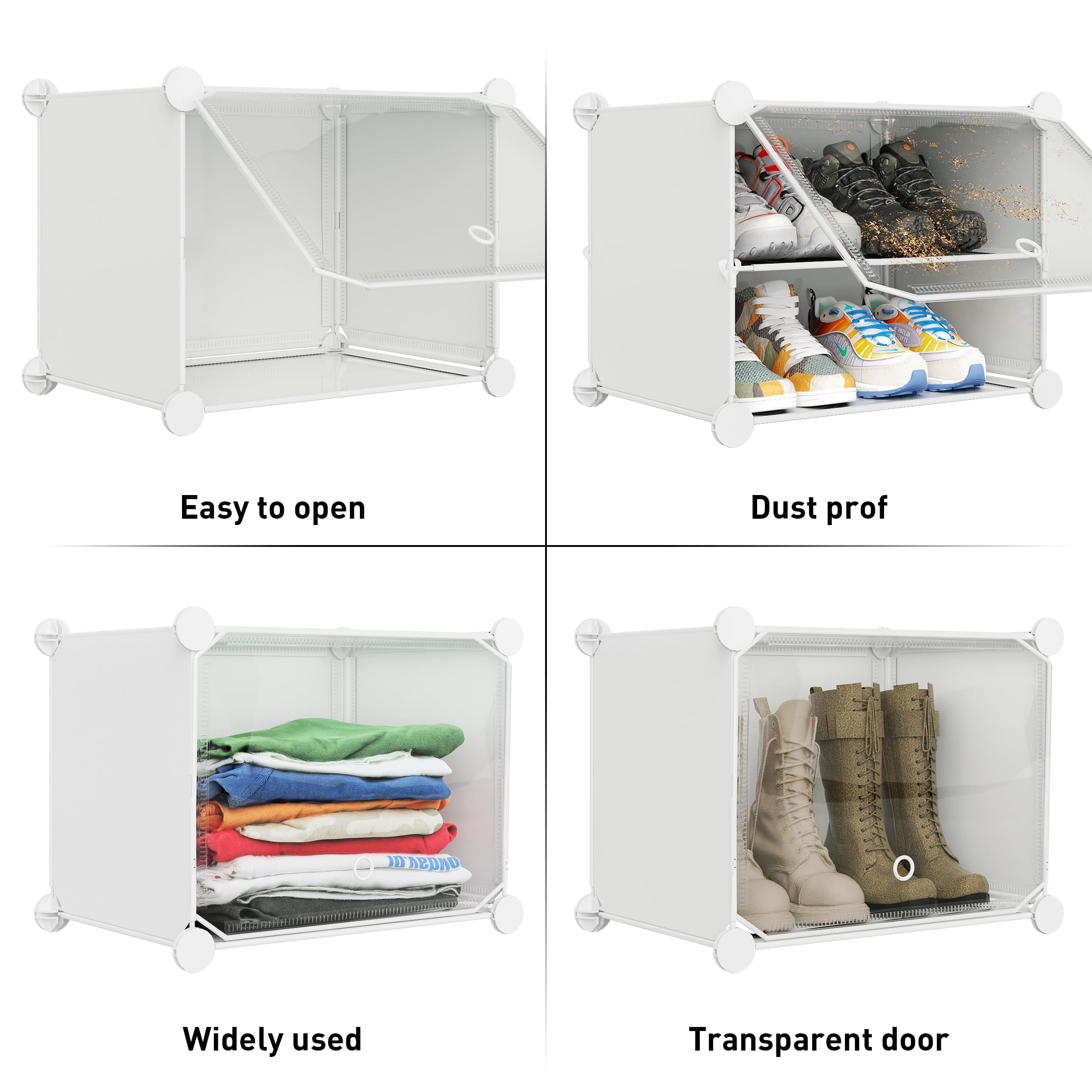 Refined Abode Design Shoe Storage 8 Tier Rack Organizer For Closet ...