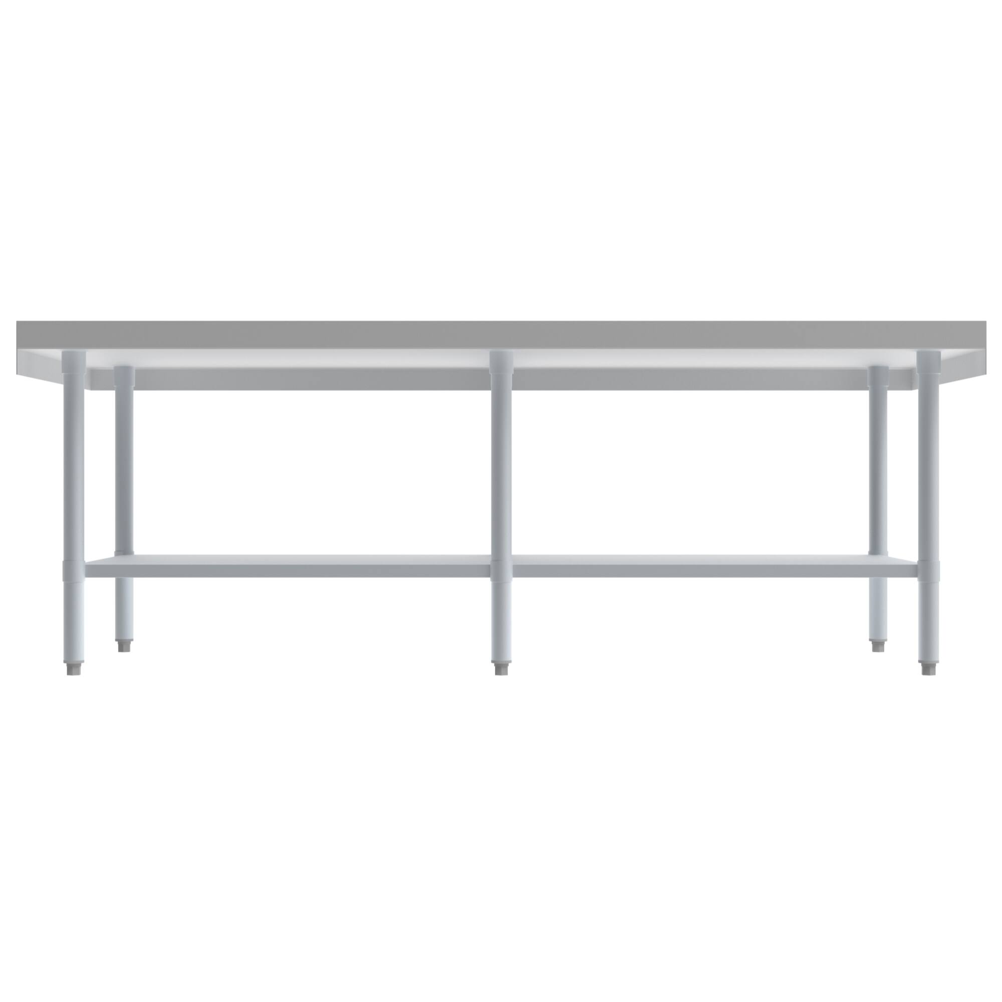 Back. Koolmore - 30" x 72" 16-Gauge Stainless Steel Equipment Stand with Galvanized Undershelf, EQT-163072. - Silver.