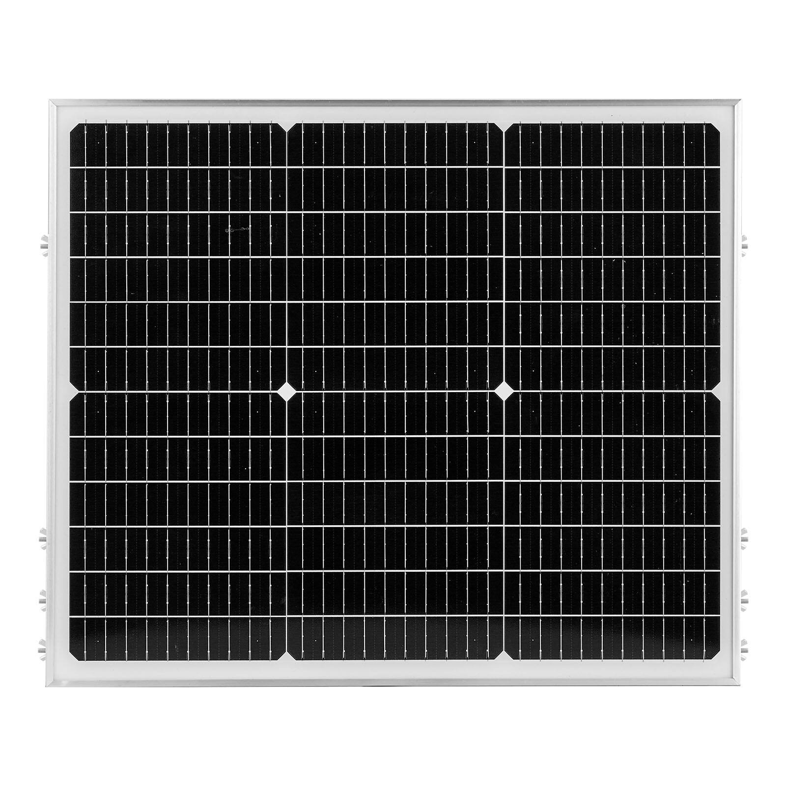 Alt View 5. VEVOR - 50W 12V Solar Battery Trickle Charger Maintainer, Mono Solar Panel Battery Charger with Upgraded MPPT Controller - White.