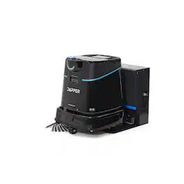 Dapper Supply - Commercial Autonomous Robotic Floor Scrubber & Carpet Vacuum with Auto Docking Station - Black