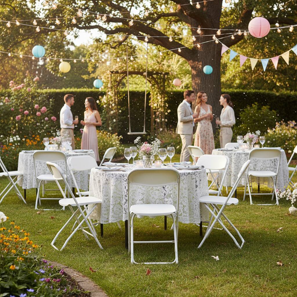 Alt View 5. AOITUN - Folding Chair 4 Pack White - Portable & Comfortable Foldable Chairs for Daily Use - White.