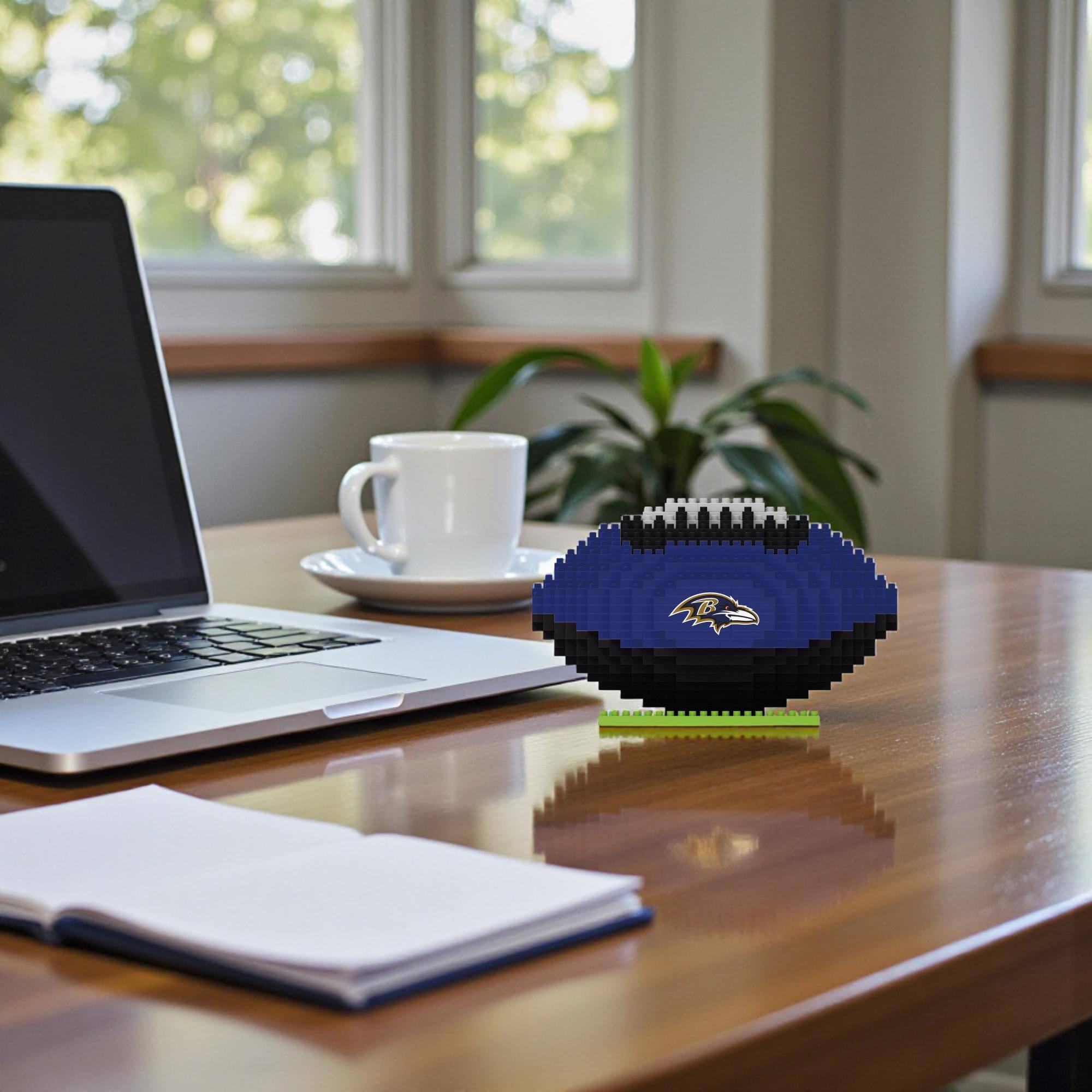 Alt View 3. Forever Collectibles - Baltimore Ravens NFL BRXLZ Football 704-Piece Building Block Set - Purple.