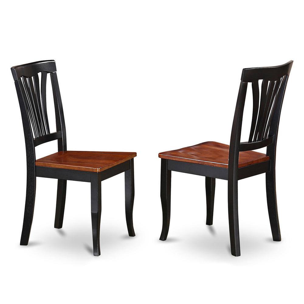 Angle. East West Furniture - 5 PC small Kitchen Table set-small Kitchen Table and 4 Dining Chairs - Black & Cherry.