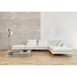 Living District - Eclipse 3 Lights Brass Floor Lamp With Clear Glass - Brass And Clear