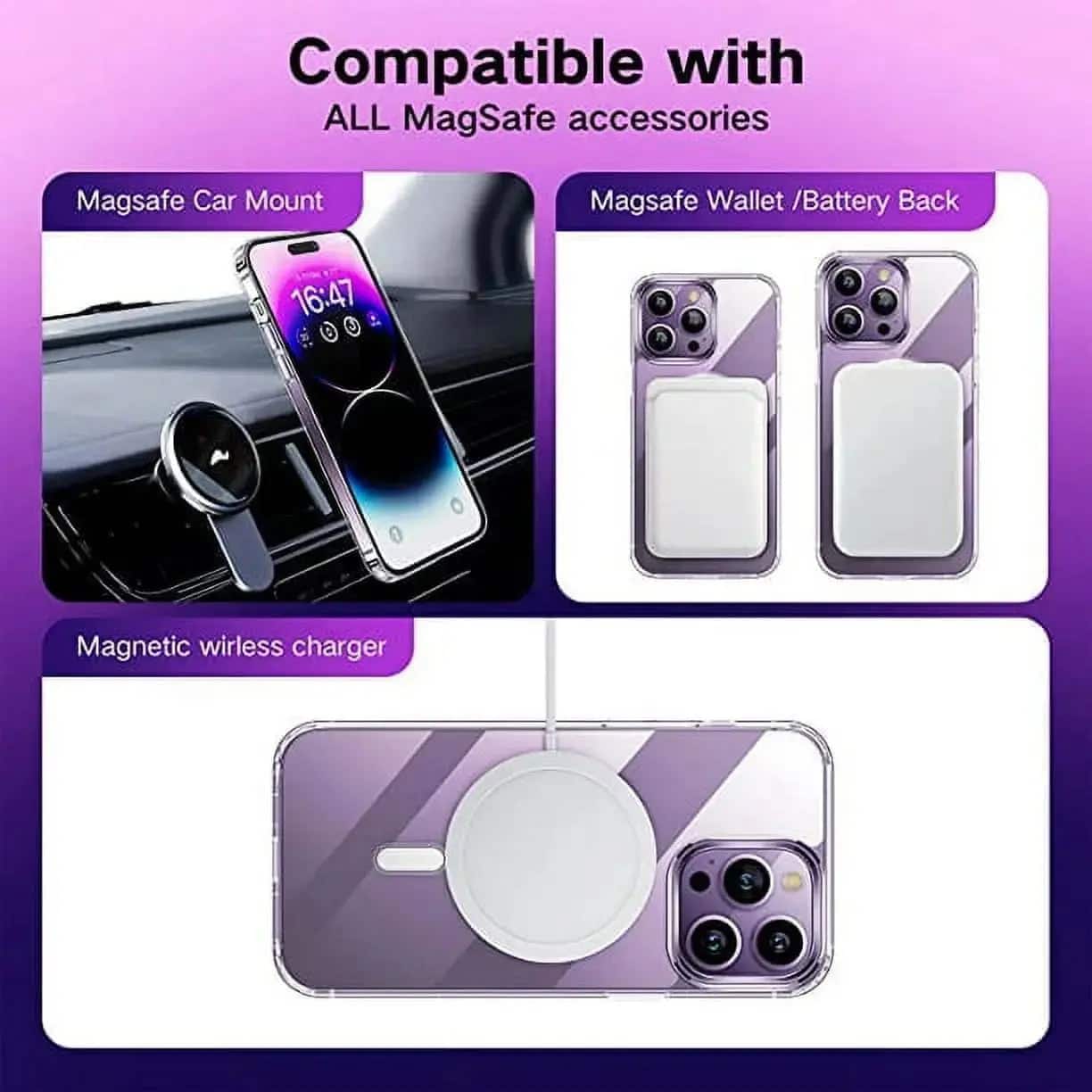 Bundle Entronix for iPhone 14 [Magnetic] Case & 2 Screen