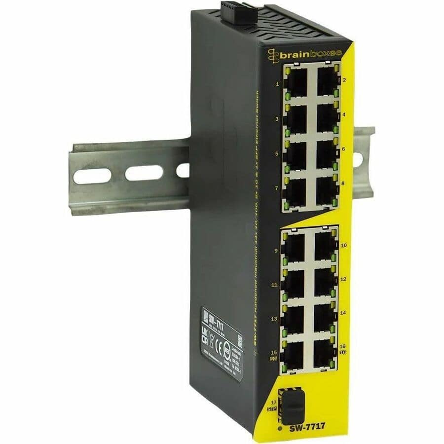 Switch スイッチ Brainboxes SW 7717 Ethernet Switch 16 Ports Gigabit Ethernet 10