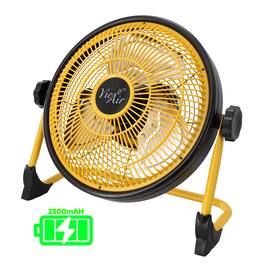 VieAir - Vie Air 12 Inch Rechargeable Indoor/Outdoor Floor Fan (IPX4 Rated) - Yellow
