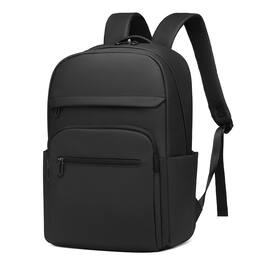 Unique Bargains - 16" Laptop Backpack for Men Women, Travel w/Anti-Theft Pocket, Lightweight Water-Resistant TSA Approved - Black