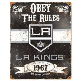 Party Animal - Los Angeles Kings 14.5'' x 11.5'' Embossed Metal Sign - Multicolor