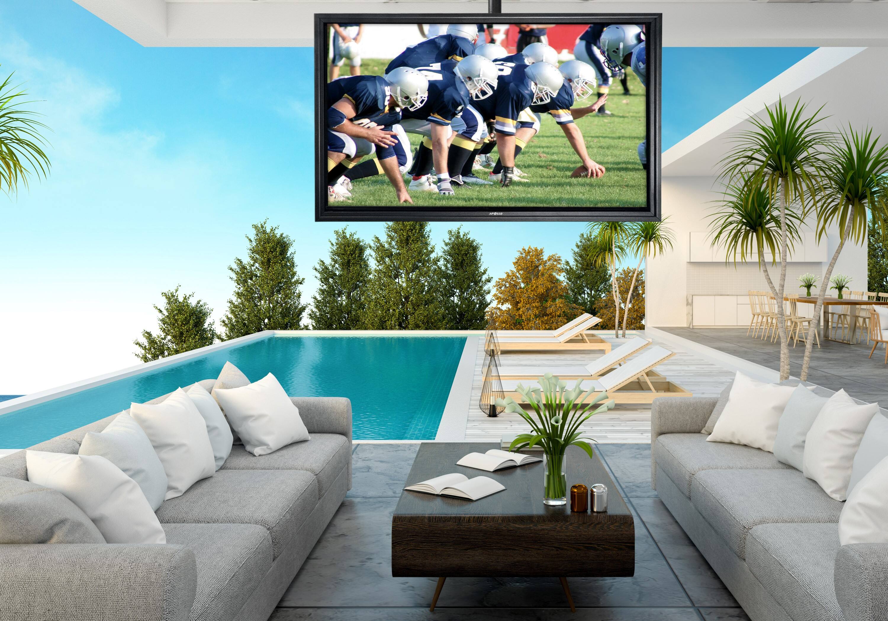 Alt View 2. Apollo Enclosures - Apollo 65" Deluxe Direct Sun Outdoor TV Enclosure for 60" to 65" TVs, Quality Aluminum Construction, UL/CSA certified - Black.