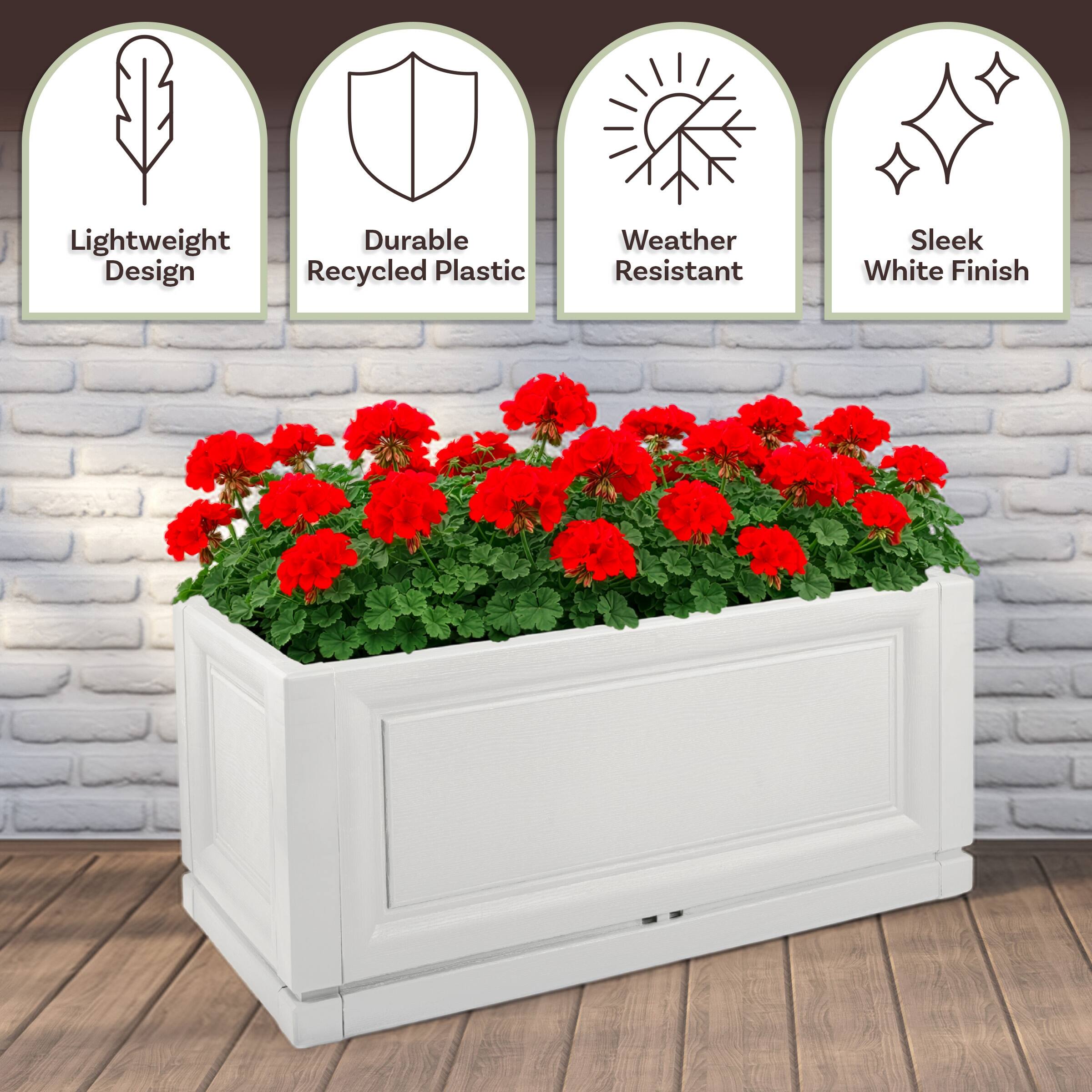 Lightweight Durable Design Recycled Plastic Weather Resistant Sleek White Finish