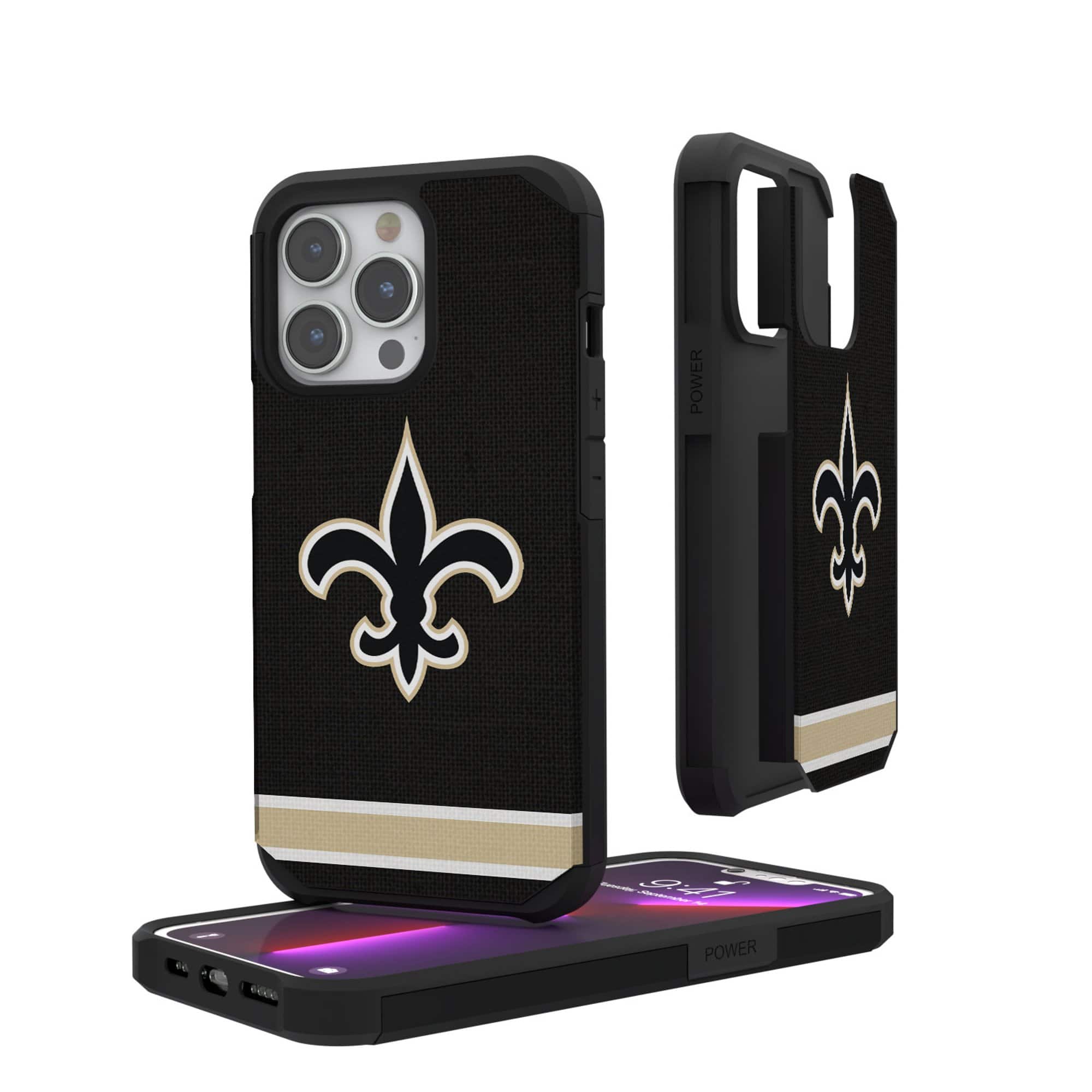Keyscaper - NFL - New Orleans Saints iPhone Rugged Stripe Design Case - 12 mini/13 mini - Multicolor price history on PriceWatchPro