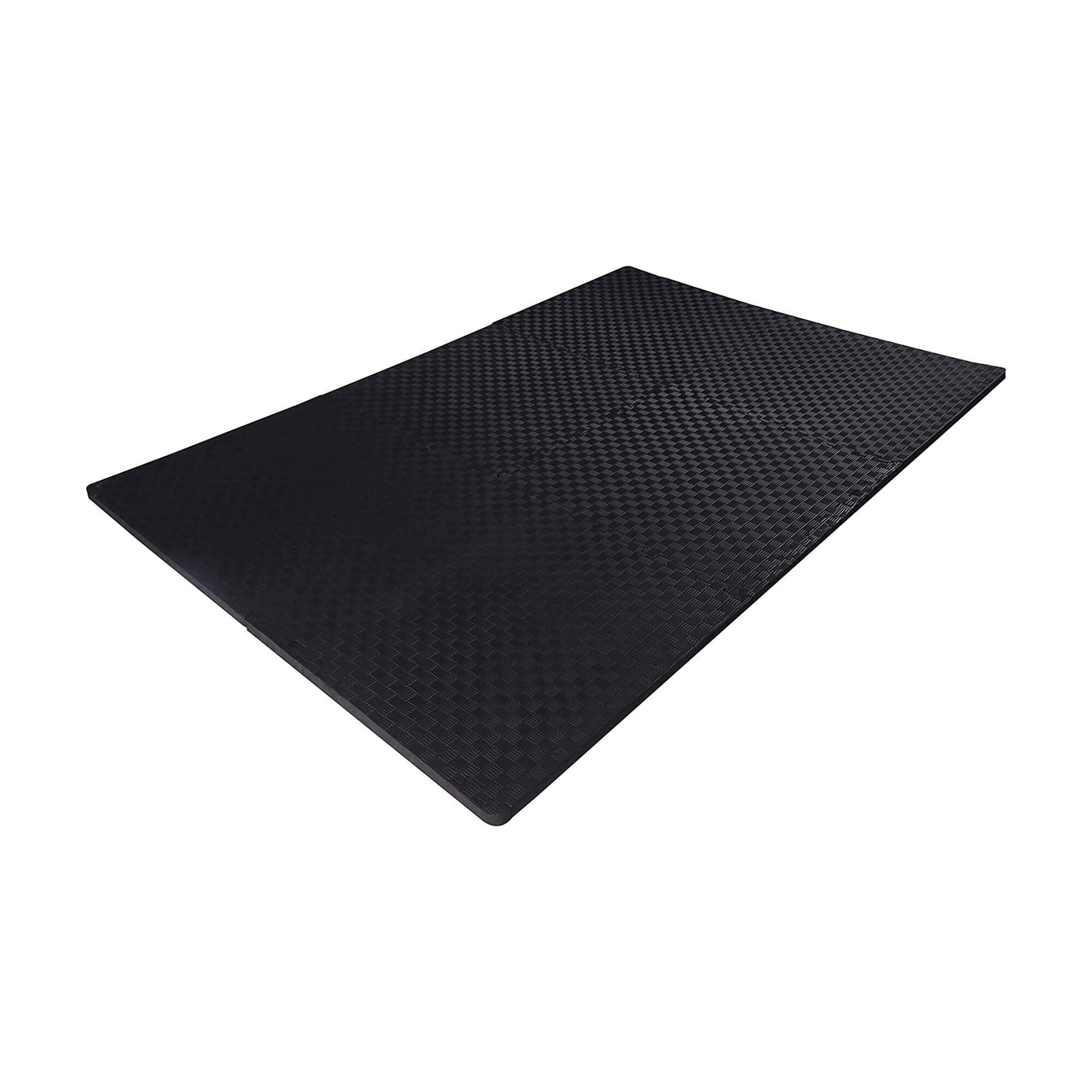 Alt View 1. BalanceFrom Fitness - BalanceFrom Fitness Foam Interlocking Exercise Floor Mat, 24 Square Feet, Black - Black.