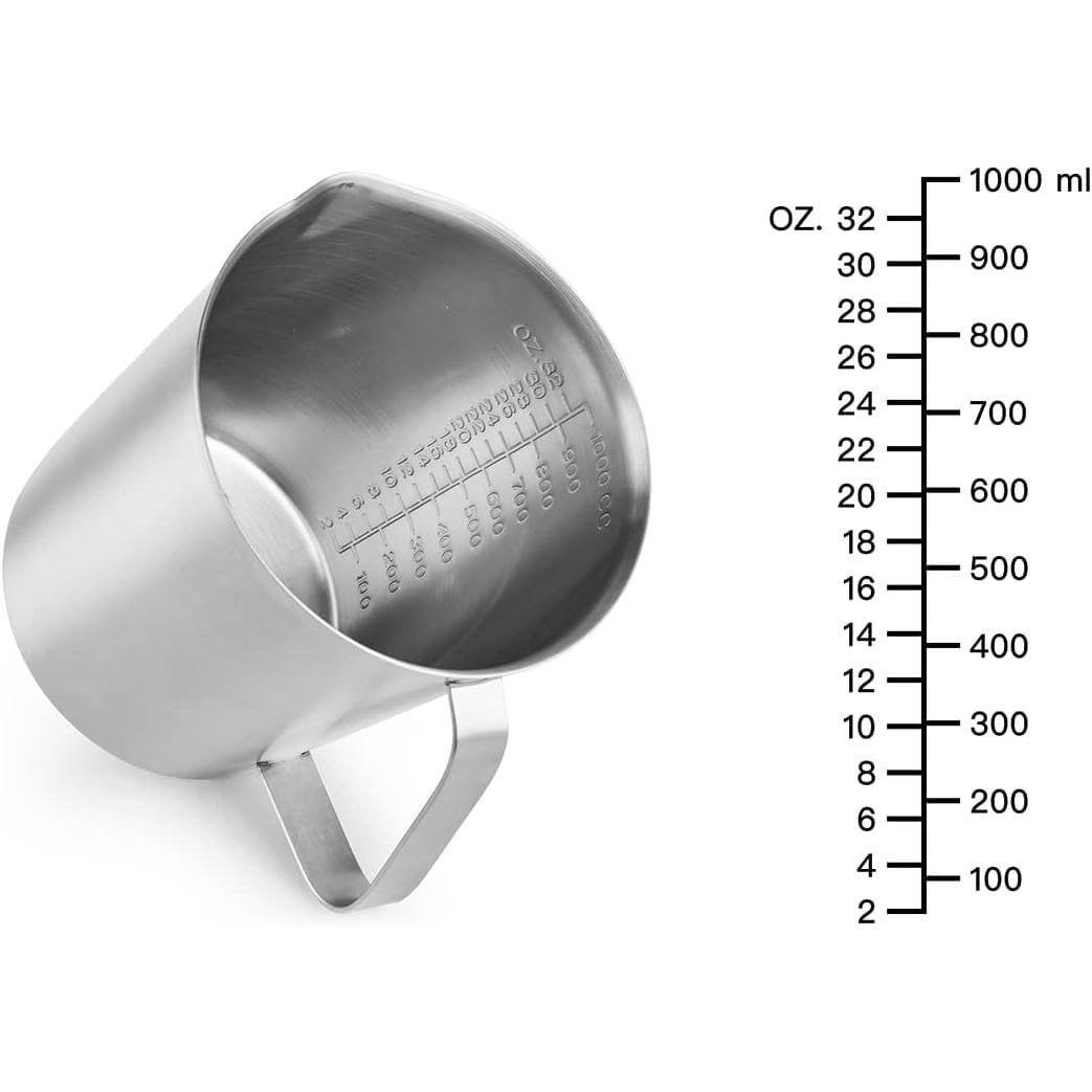 Dapper Styles 18/8 Stainless Steel Measuring Cup With Handle And Pour ...