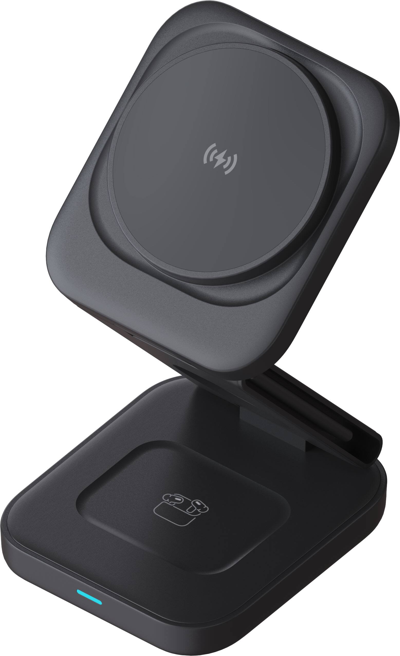 Alt View 8. Energizer - 3-in-1 Compact Triple Folding 15W Magnetic MagSafe Charger, Charging Station/Stand for iPhone + AirPods + Apple Watch - Black.